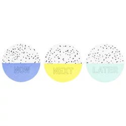Post-it 3pk Round Page Markers Yellow/Mint/Blue