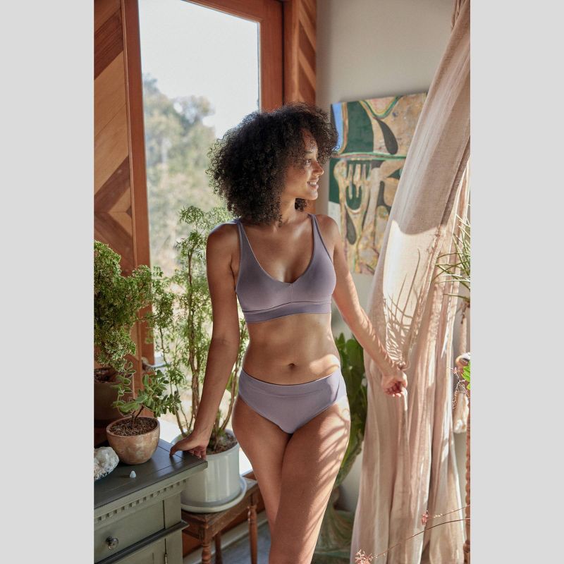 slide 3 of 4, Jockey Generation™ Women's Seamfree® Back Smoothing Bralette - Twilight Sands XL: Recycled Nylon, Adjustable Straps, Pullover, 1 ct