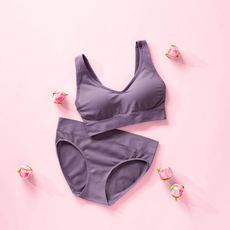 slide 4 of 4, Jockey Generation™ Women's Seamfree® Back Smoothing Bralette - Twilight Sands XXL: Recycled Nylon, Wireless, Pullover, Knit, 1 ct