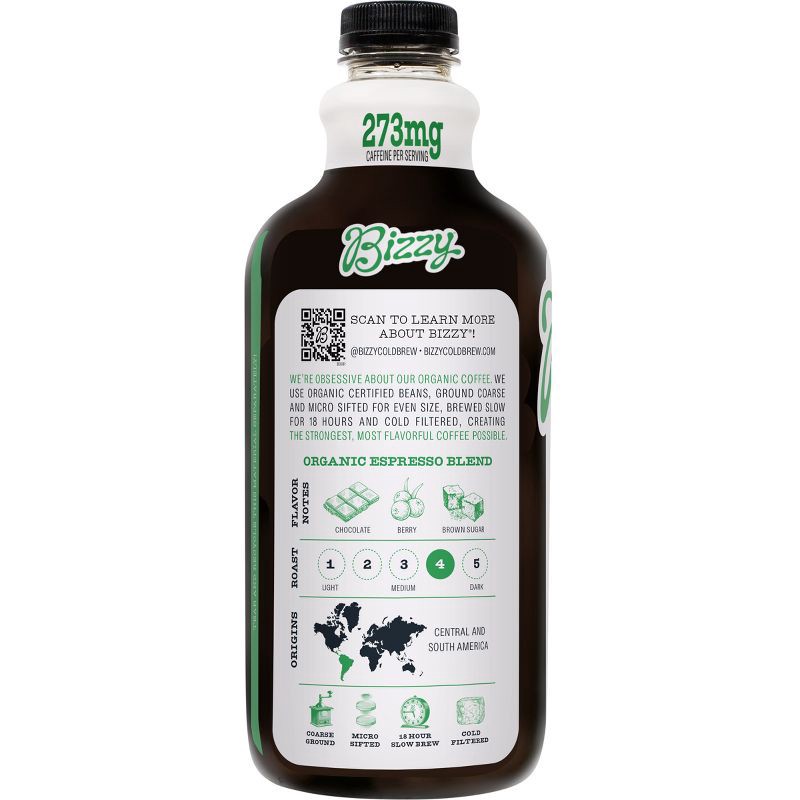 slide 2 of 5, Bizzy Organic Espresso Blend Unsweetened Cold Brew Coffee - 48 fl oz, 48 fl oz