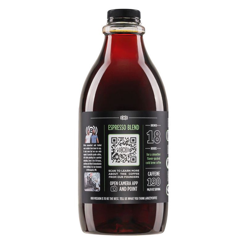 slide 3 of 5, Bizzy Organic Espresso Blend Unsweetened Cold Brew Coffee - 48 fl oz, 48 fl oz