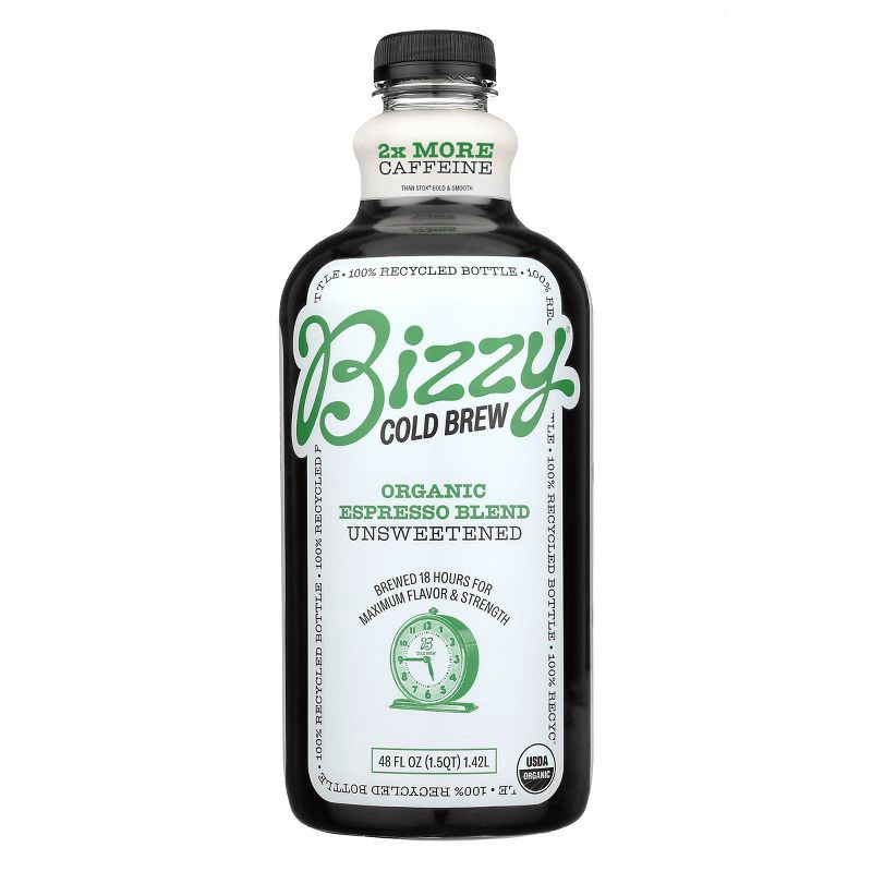 slide 1 of 7, Bizzy Organic Espresso Blend Unsweetened Cold Brew Coffee - 48 fl oz, 48 fl oz