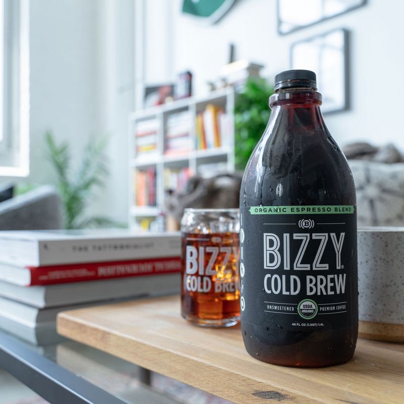slide 5 of 5, Bizzy Organic Espresso Blend Unsweetened Cold Brew Coffee - 48 fl oz, 48 fl oz