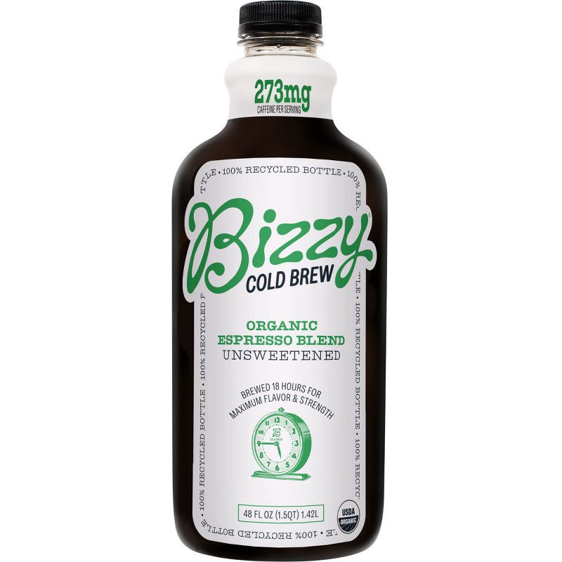 slide 1 of 5, Bizzy Organic Espresso Blend Unsweetened Cold Brew Coffee - 48 fl oz, 48 fl oz