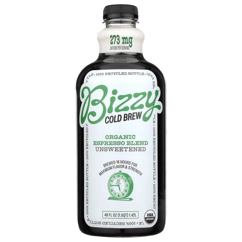 slide 1 of 7, Bizzy Organic Espresso Blend Unsweetened Cold Brew Coffee - 48 fl oz, 48 fl oz