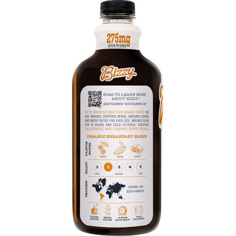 slide 2 of 5, Bizzy Organic Breakfast Blend Unsweetened Cold Brew Coffee - 48 fl oz, 48 fl oz