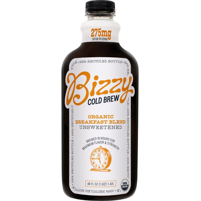 slide 1 of 5, Bizzy Organic Breakfast Blend Unsweetened Cold Brew Coffee - 48 fl oz, 48 fl oz