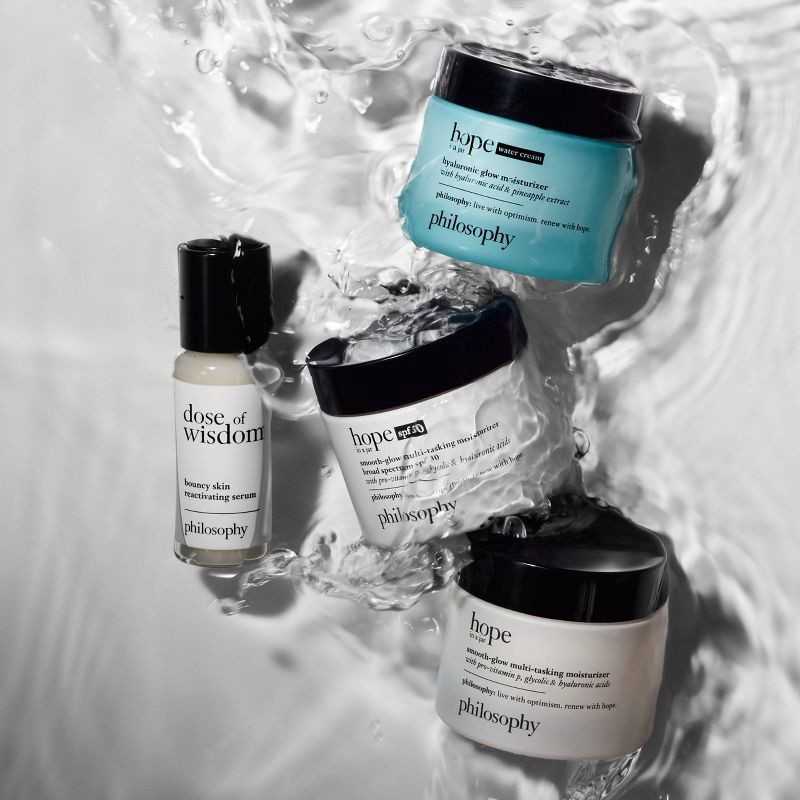 slide 6 of 8, philosophy Hope In A Jar Water Cream Hyaluronic Glow Moisturizer - 2 fl oz - Ulta Beauty, 2 fl oz