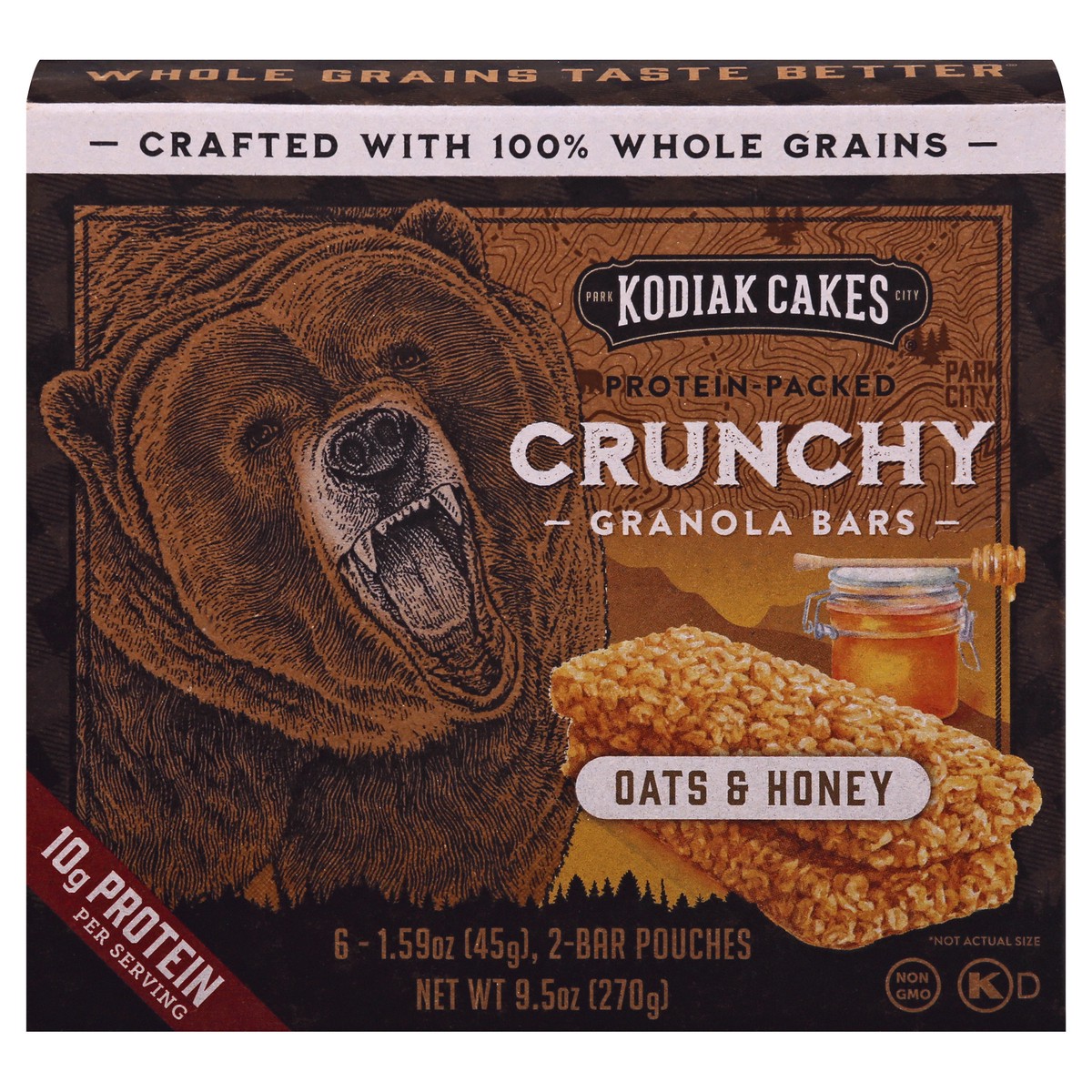 slide 1 of 12, Kodiak Cakes Oat Hny Granola Bars 6Ct, 6 ct; 1.59 oz