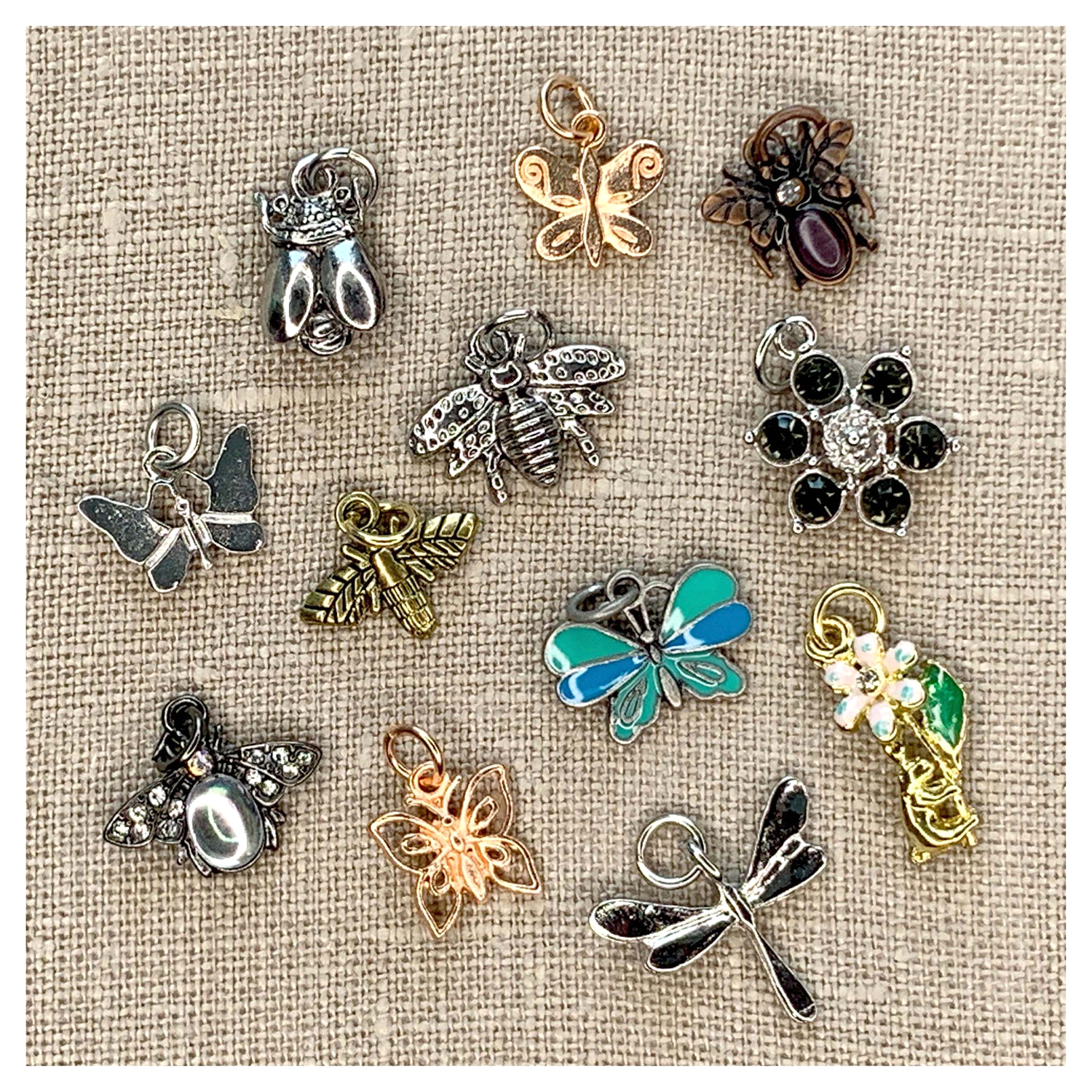 slide 2 of 2, Detailed Garden Charms, 12 ct