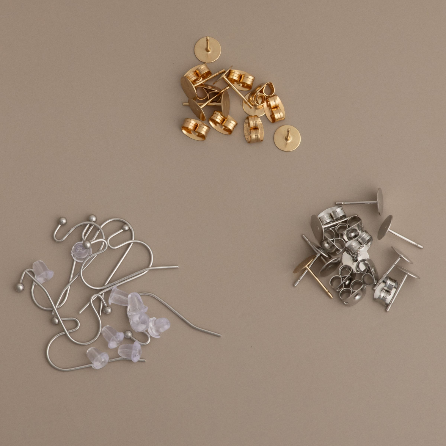 slide 2 of 2, Earring Findings Posts and Hooks 48pcs, 48 ct