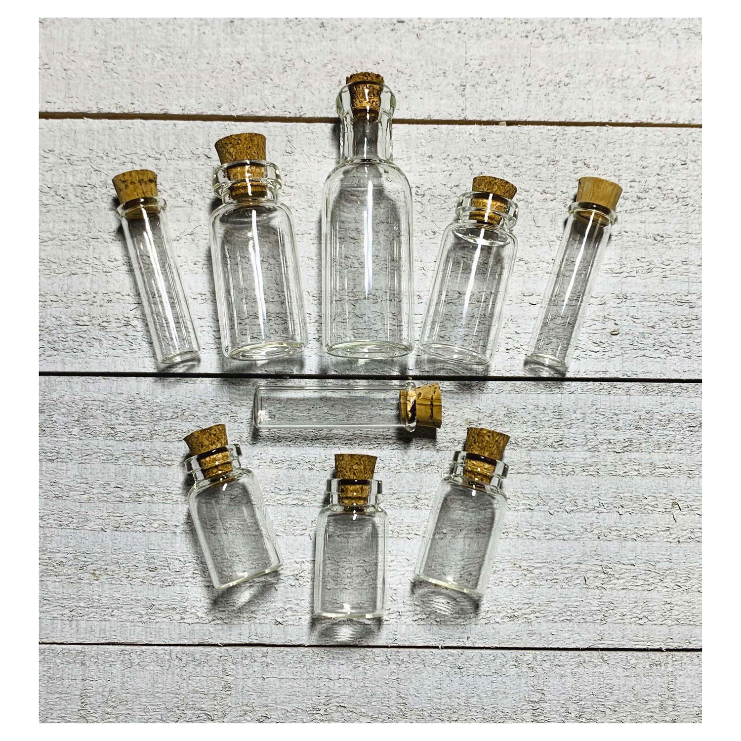 slide 2 of 2, Clear Glass Bottle, 9 ct