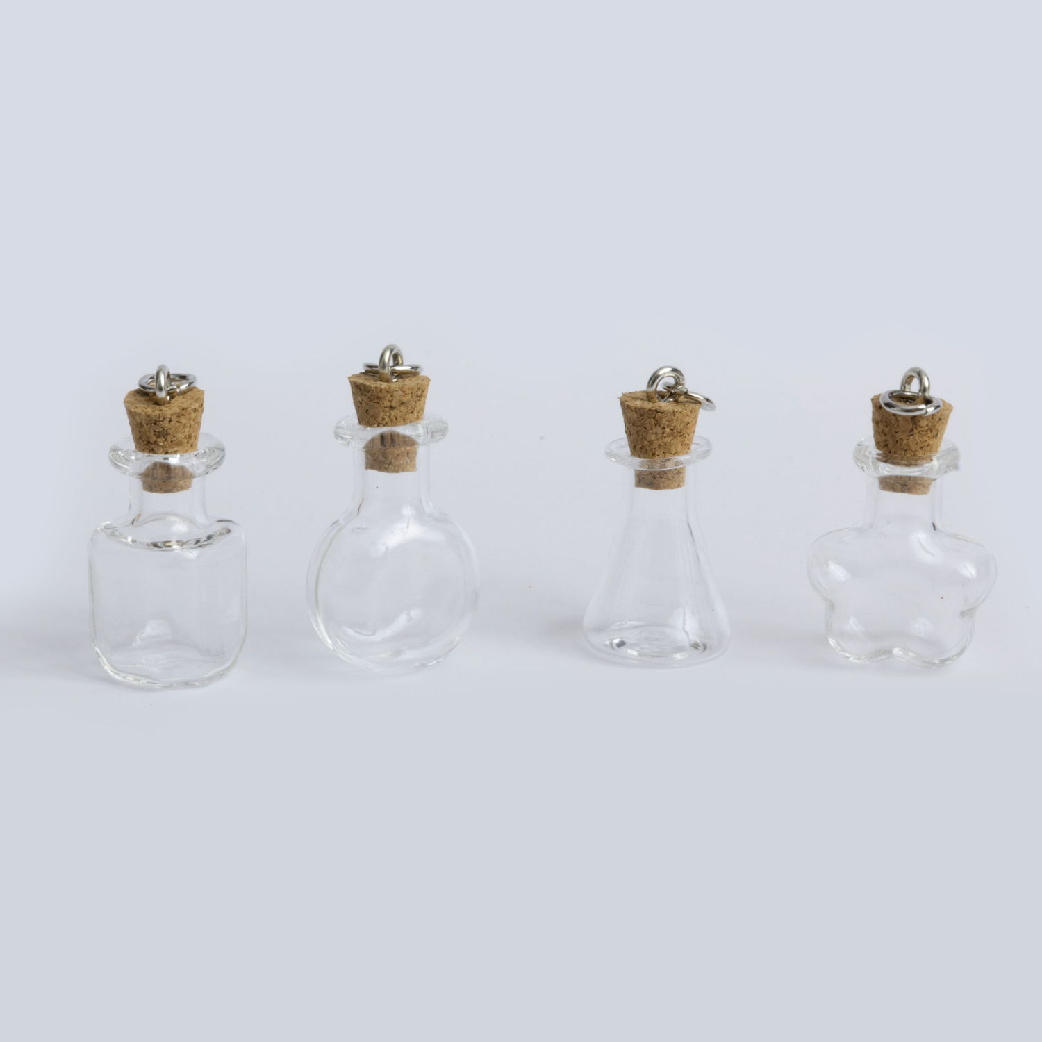 slide 2 of 2, Mini Glass Bottle Charms 4pk, 4 ct