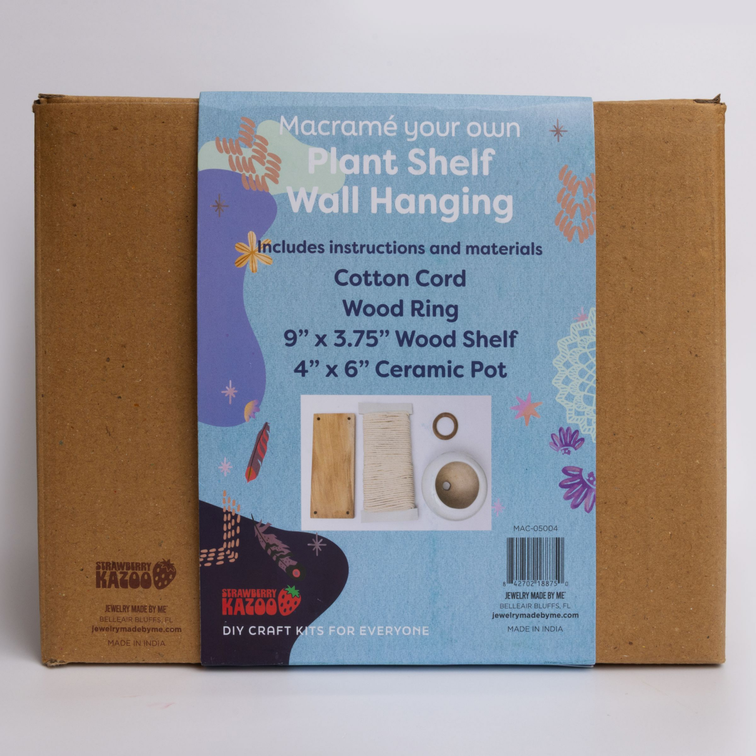 slide 2 of 2, DIY Macrame Pot with Shelf, 1 ct