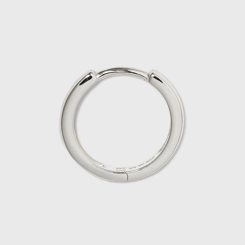 slide 3 of 3, Band Hoop Earrings - A New Day™ Silver: Sterling Silver, Nickel-Free, Drop Style, 0.68" Length, 2.5g Weight, 2.5 gram