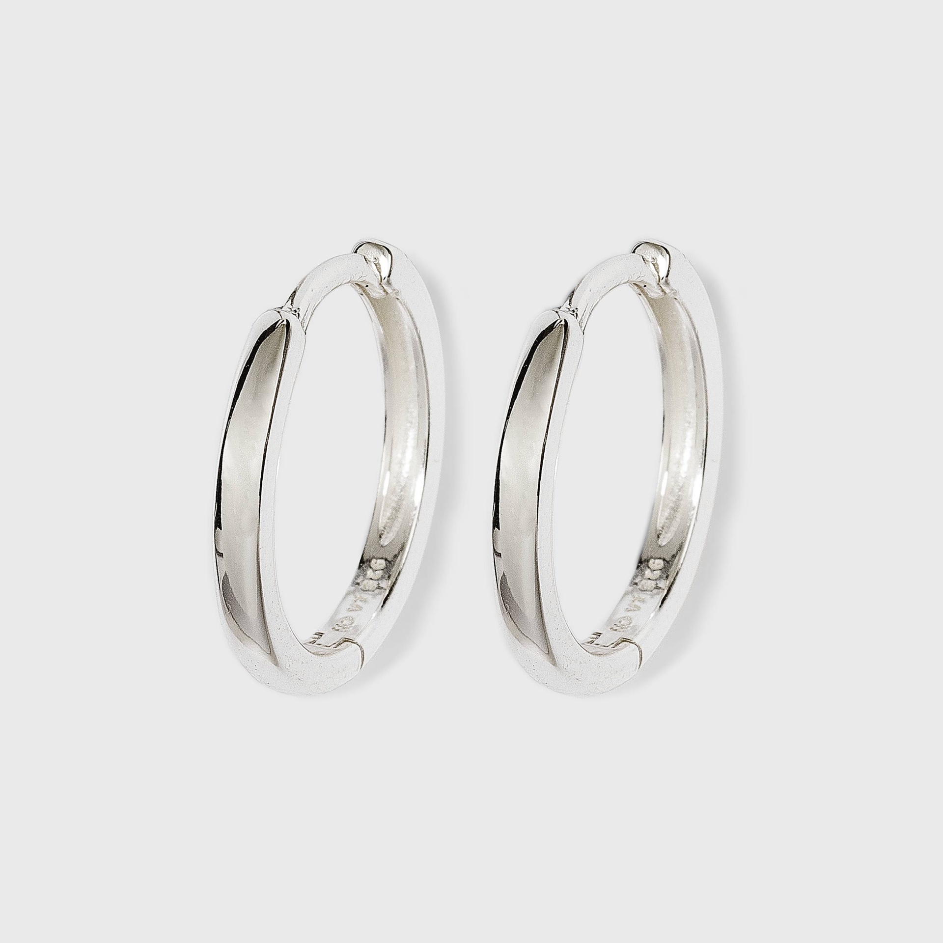 slide 1 of 2, Band Hoop Earrings - A New Day Silver, 1 ct
