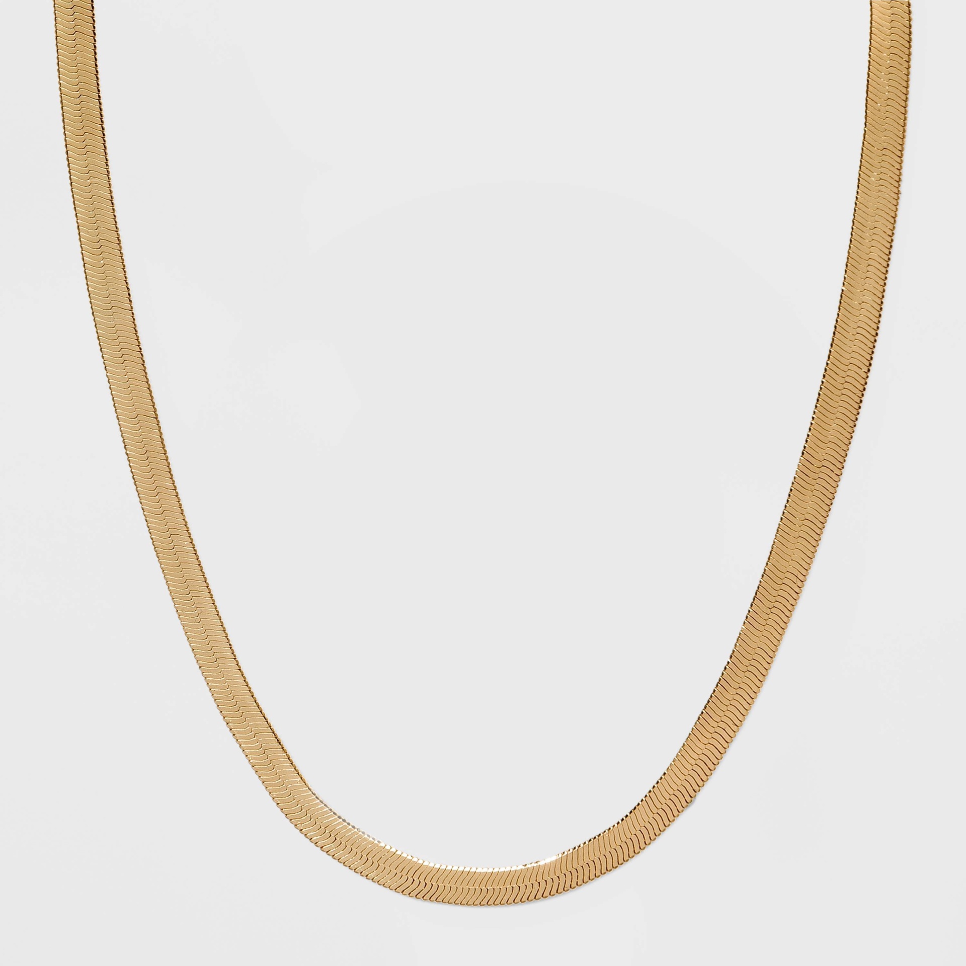 slide 1 of 3, Herringbone Chain Necklace - A New Day Gold, 1 ct