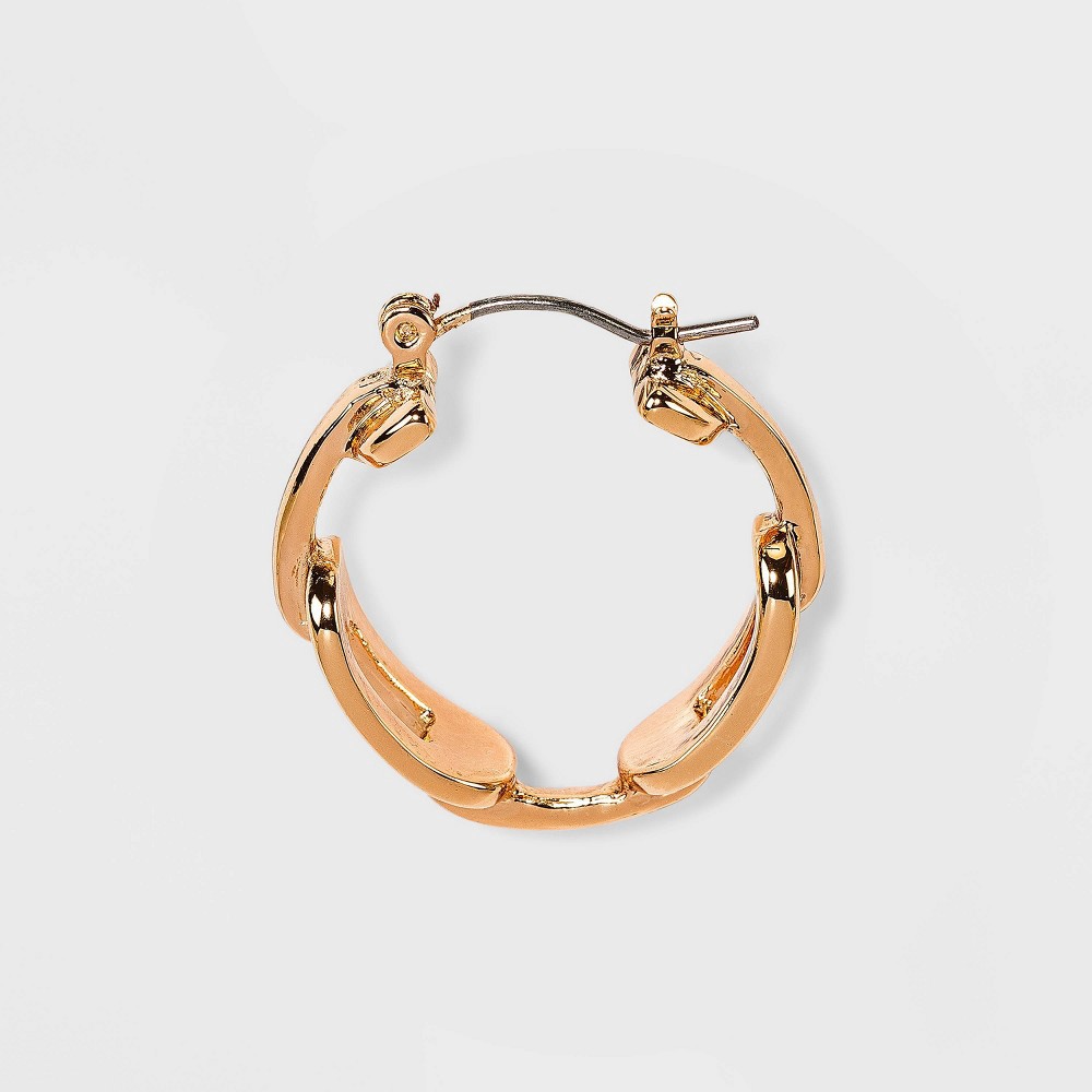 slide 2 of 2, Oval Hoop Earrings - A New Day Gold, 1 ct