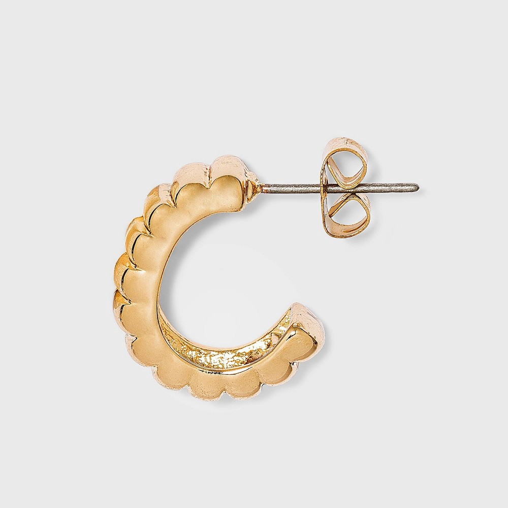 slide 2 of 2, Puffed Hoop Earrings - A New Day Gold, 1 ct