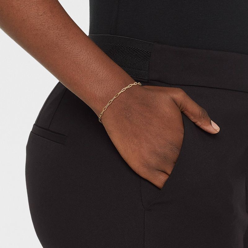 slide 2 of 3, 14K Gold Plated Paperlink Chain Bracelet - A New Day™: Nickel-Free Metal, Lobster Claw Clasp, 1.5 Inch Extender, 8.5 Inch Length, 1 ct