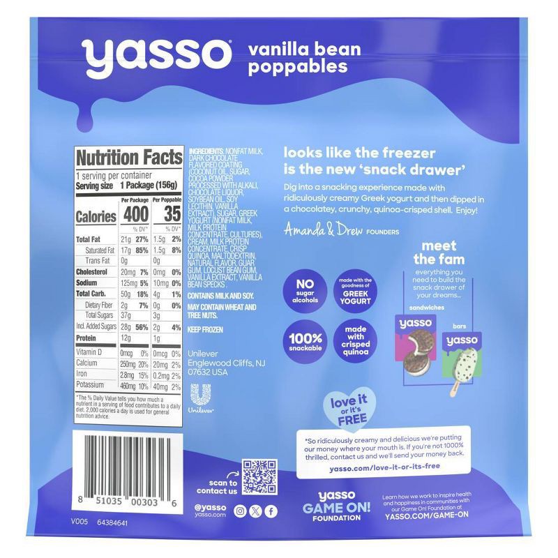 slide 3 of 7, Yasso Frozen Greek Yogurt - Vanilla Bean Poppables - 6.84 fl oz, 6.84 fl oz