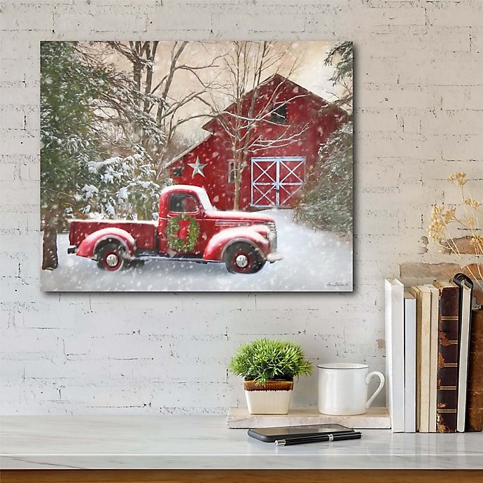 slide 2 of 2, Courtside Market Barn With Truck Canvas Wall Art, 16 in x 20 in