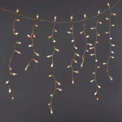 300ct High Density Christmas Icicle Lights Clear with White Wire - Wondershop™: Indoor/Outdoor, Incandescent