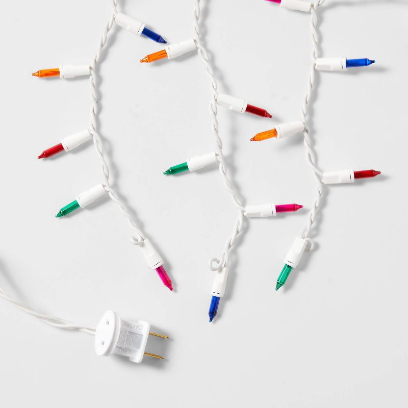 slide 5 of 5, 300ct Christmas High Density Icicle Lights Multicolor with White Wire - Wondershop™, 1 ct