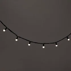 50ct LED Smooth Sphere Christmas String Lights Warm White with Green Wire - Wondershop™