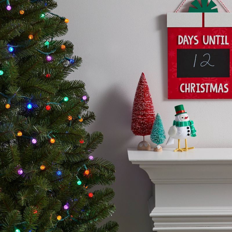 slide 2 of 4, 60ct LED Faceted Sphere Christmas String Lights Multicolor with Green Wire - Wondershop™, 60 ct