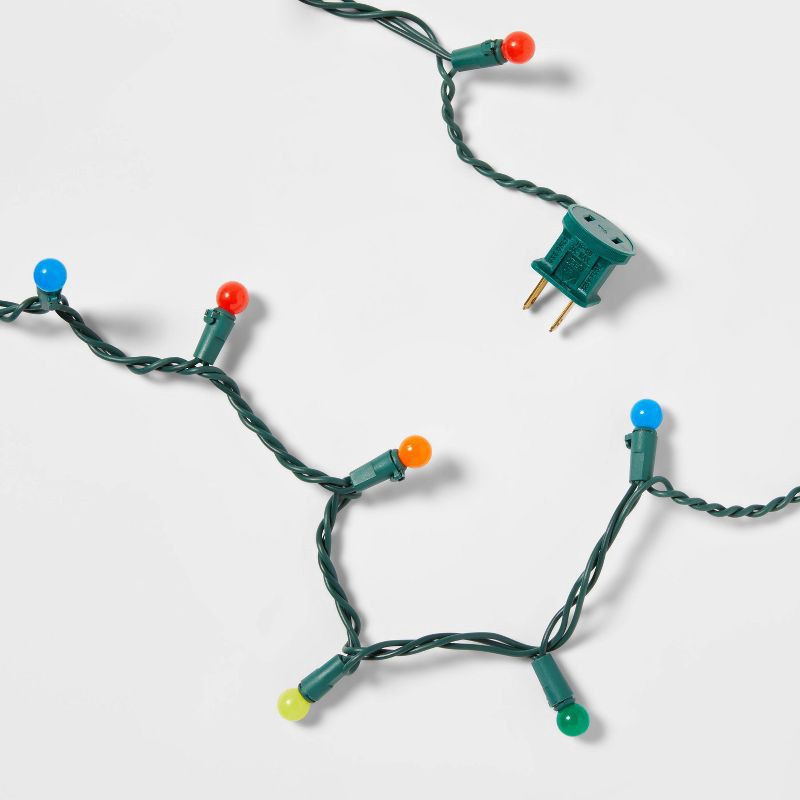 slide 5 of 5, 50ct Christmas LED Smooth Sphere String Lights with Green Wire - Wondershop™, 50 ct