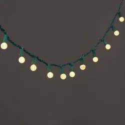 60ct LED Faceted Sphere Christmas String Lights Warm White with Green Wire - Wondershop™: Indoor Outdoor Holiday Decor