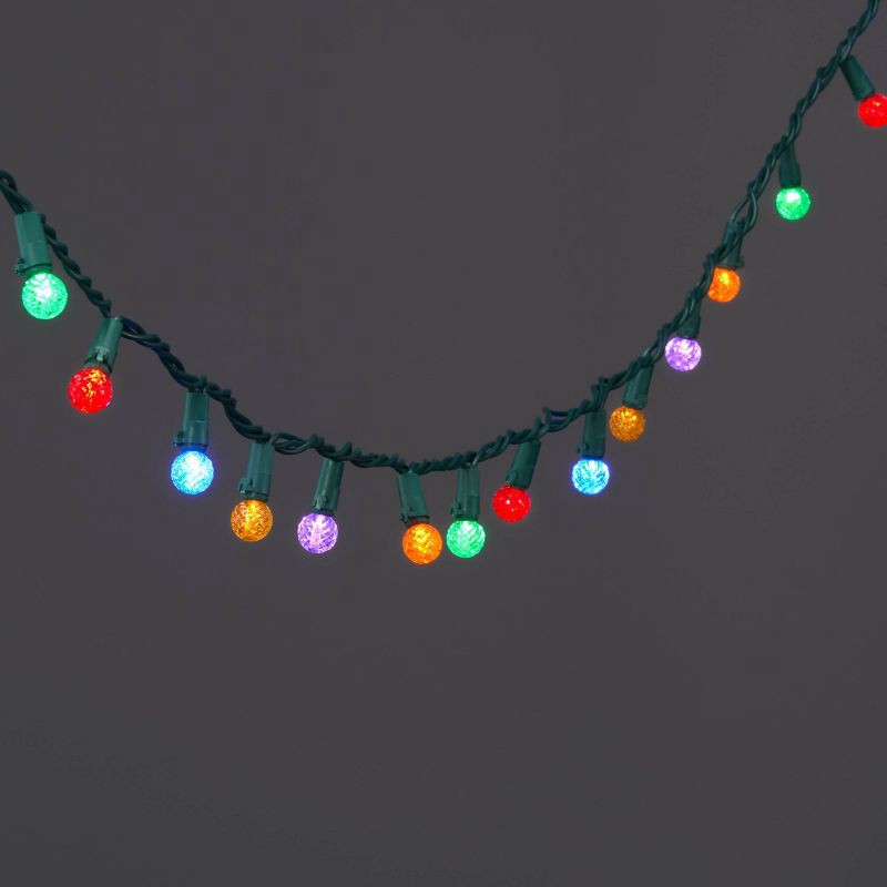 slide 1 of 5, 150ct LED Faceted Sphere Christmas String Lights on Spool with Green Wire - Wondershop™, 150 ct