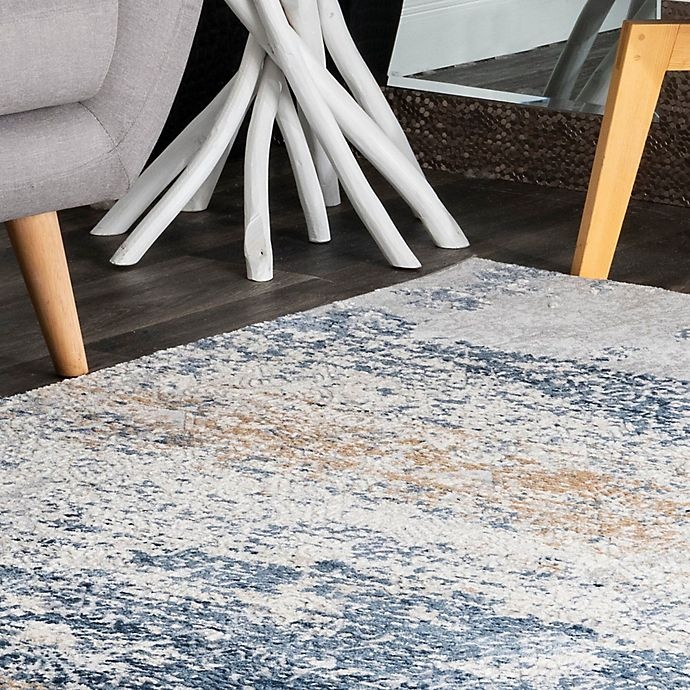 slide 2 of 3, nuLOOM Wilde 6'7 x 9' Distressed Area Rug - Blue, 1 ct