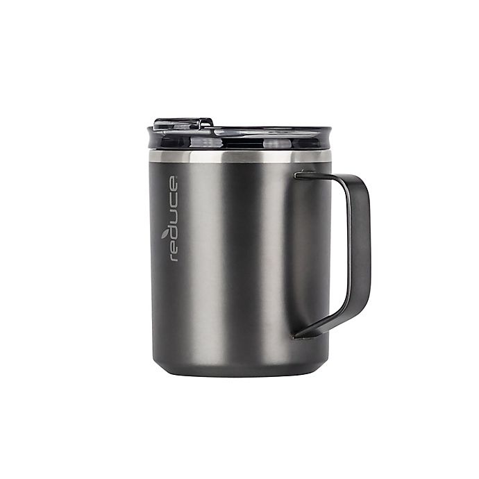 slide 2 of 3, reduce Desk Mug - Charcoal with Lid, 14 oz