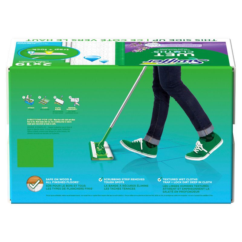 slide 11 of 11, Swiffer Sweeper Wet Mopping Cloth - Lavender - 38ct, 38 ct