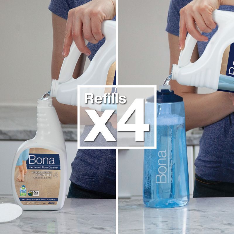 slide 4 of 10, Bona Cleaning Products Wood Cleaner Spray + Mop Multi Purpose Floor Cleaner - Unscented - 128oz, 128 oz