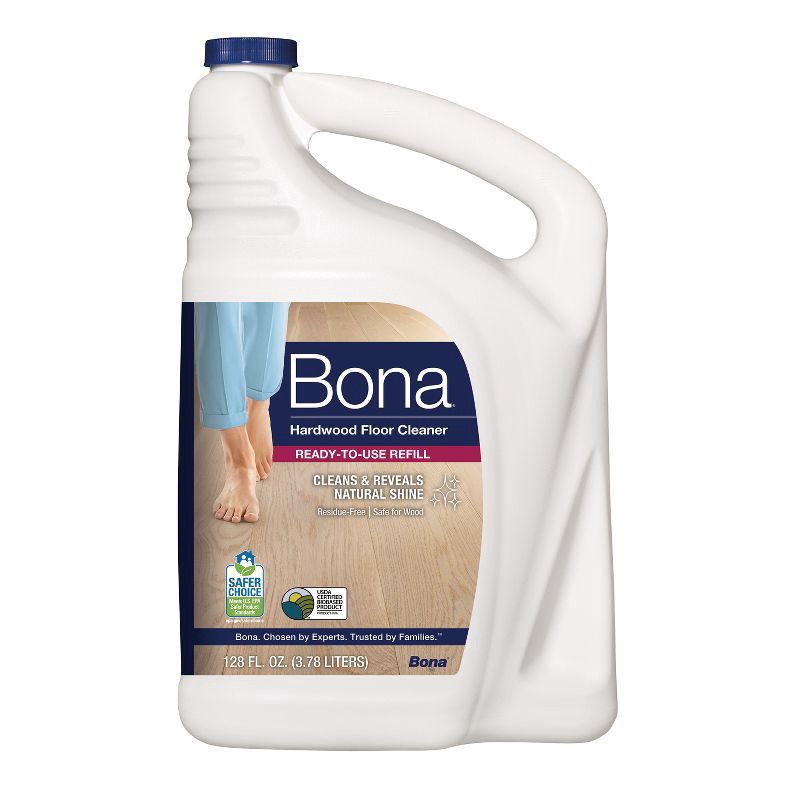 slide 7 of 10, Bona Cleaning Products Wood Cleaner Spray + Mop Multi Purpose Floor Cleaner - Unscented - 128oz, 128 oz
