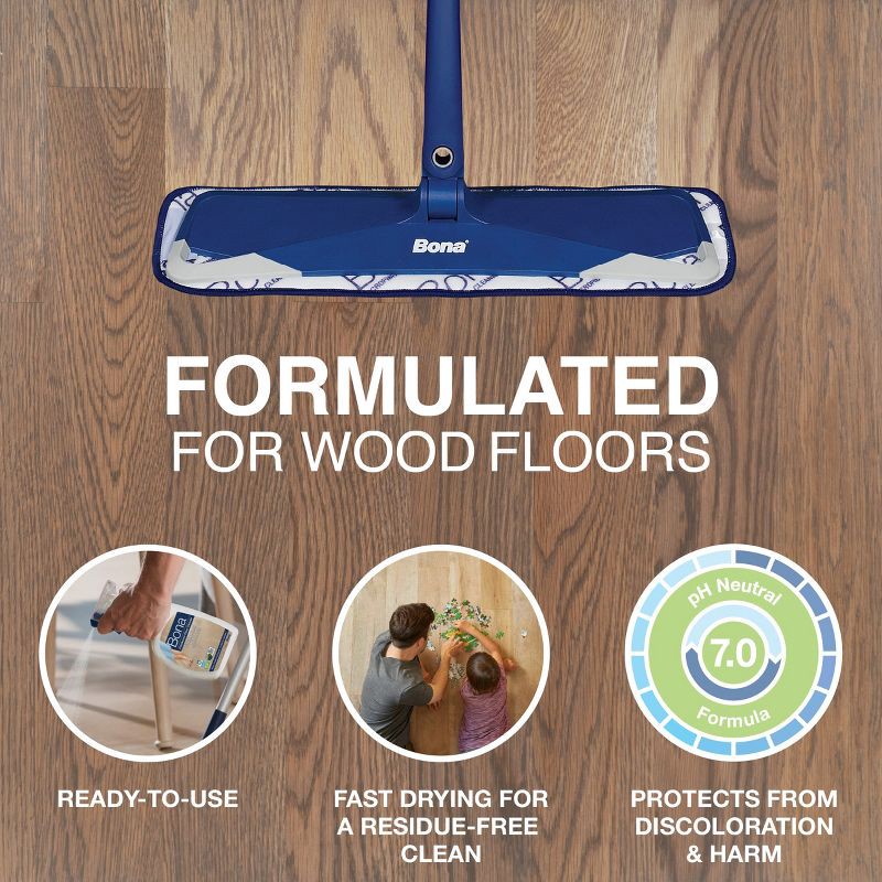 slide 2 of 7, Bona Cleaning Products Wood Cleaner Spray + Mop Multi Purpose Floor Cleaner - Unscented - 32oz, 32 oz