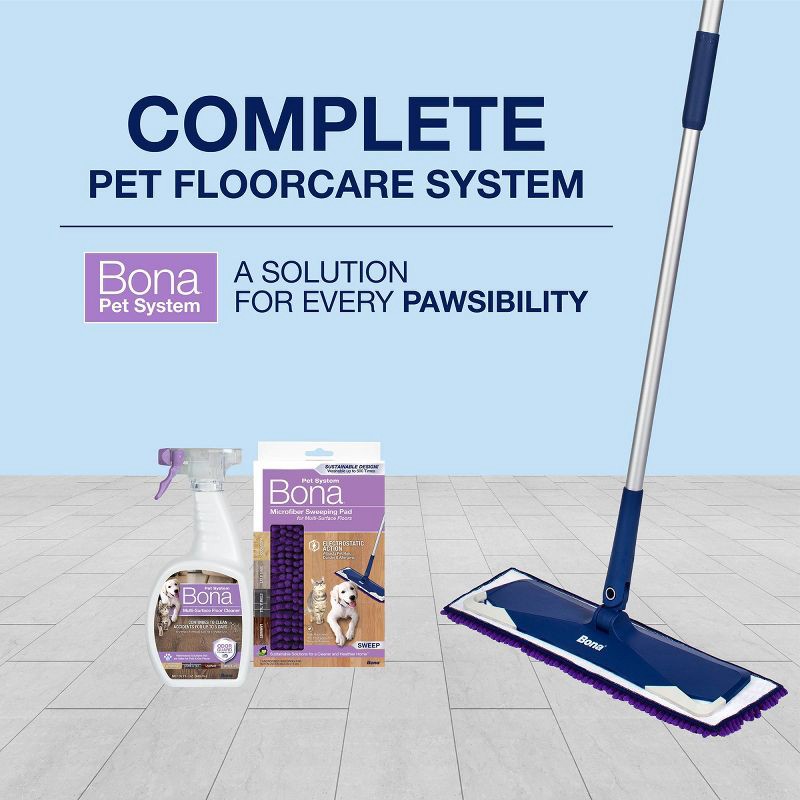 slide 6 of 7, Bona Pet System Microfiber Sweeping Pad, 1 ct