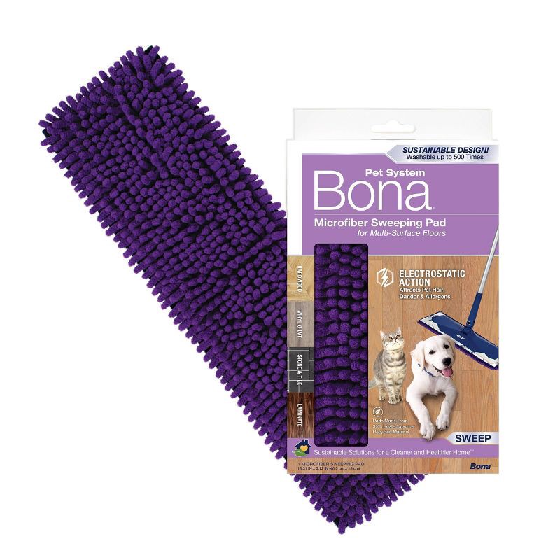 slide 1 of 7, Bona Pet System Microfiber Sweeping Pad, 1 ct