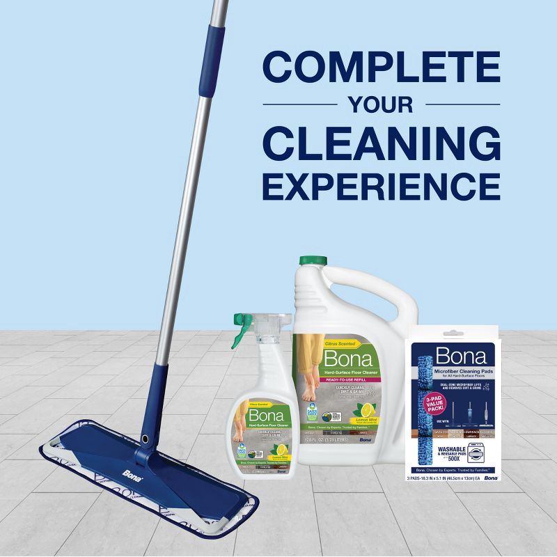 slide 7 of 11, Bona Lemon Mint Cleaning Products Multi-Surface Cleaner Spray + Mop All Purpose Floor Cleaner - 32oz, 32 oz
