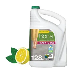 Bona Lemon Mint Cleaning Products Multi-Surface Cleaner Spray + Mop All Purpose Floor Cleaner - 128oz