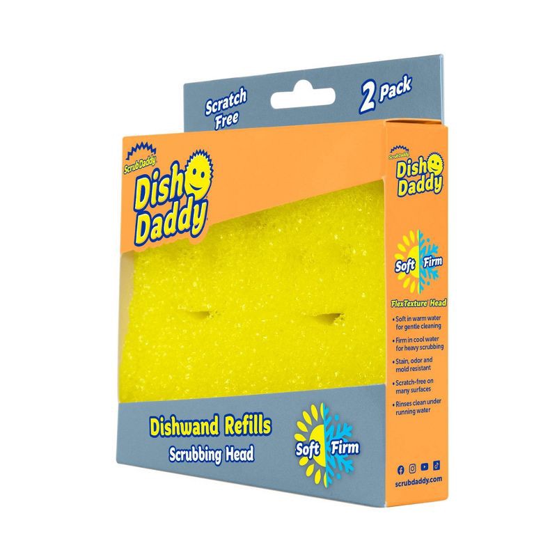 slide 8 of 8, Scrub Daddy Dish Daddy Dish Wand Refill - Unscented - 2ct, 2 ct