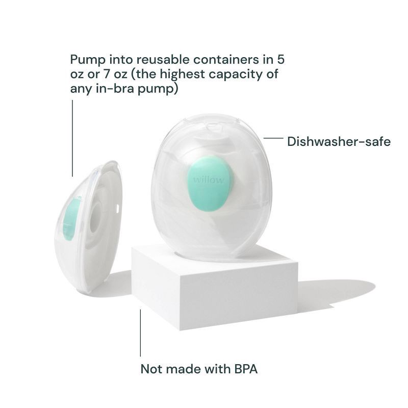 slide 2 of 6, WILLOW Go Breast Milk Container - 7oz/2ct, 2 ct; 7 oz