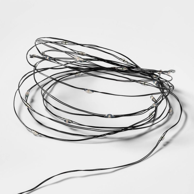 slide 3 of 5, 30ct LED Halloween Dewdrop Fairy String Lights Purple - Hyde & EEK! Boutique™: Battery-Operated, Indoor Use, 30 ct