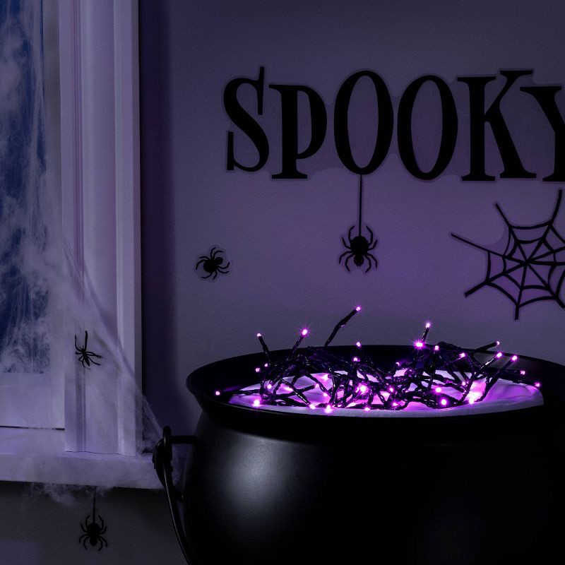 slide 2 of 5, 60ct LED Dewdrop Halloween Fairy String Lights Garland Purple - Hyde and EEK! Boutique™, 60 ct