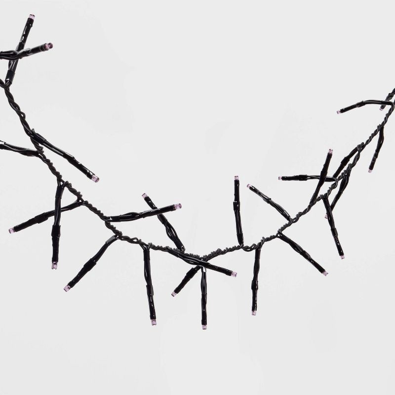 slide 3 of 5, 60ct LED Dewdrop Halloween Fairy String Lights Garland Purple - Hyde and EEK! Boutique™, 60 ct