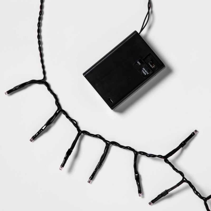 slide 5 of 5, 60ct LED Dewdrop Halloween Fairy String Lights Garland Purple - Hyde and EEK! Boutique™, 60 ct