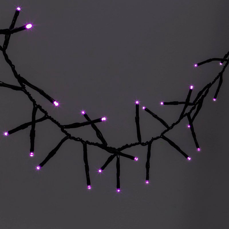 slide 1 of 5, 60ct LED Dewdrop Halloween Fairy String Lights Garland Purple - Hyde and EEK! Boutique™, 60 ct